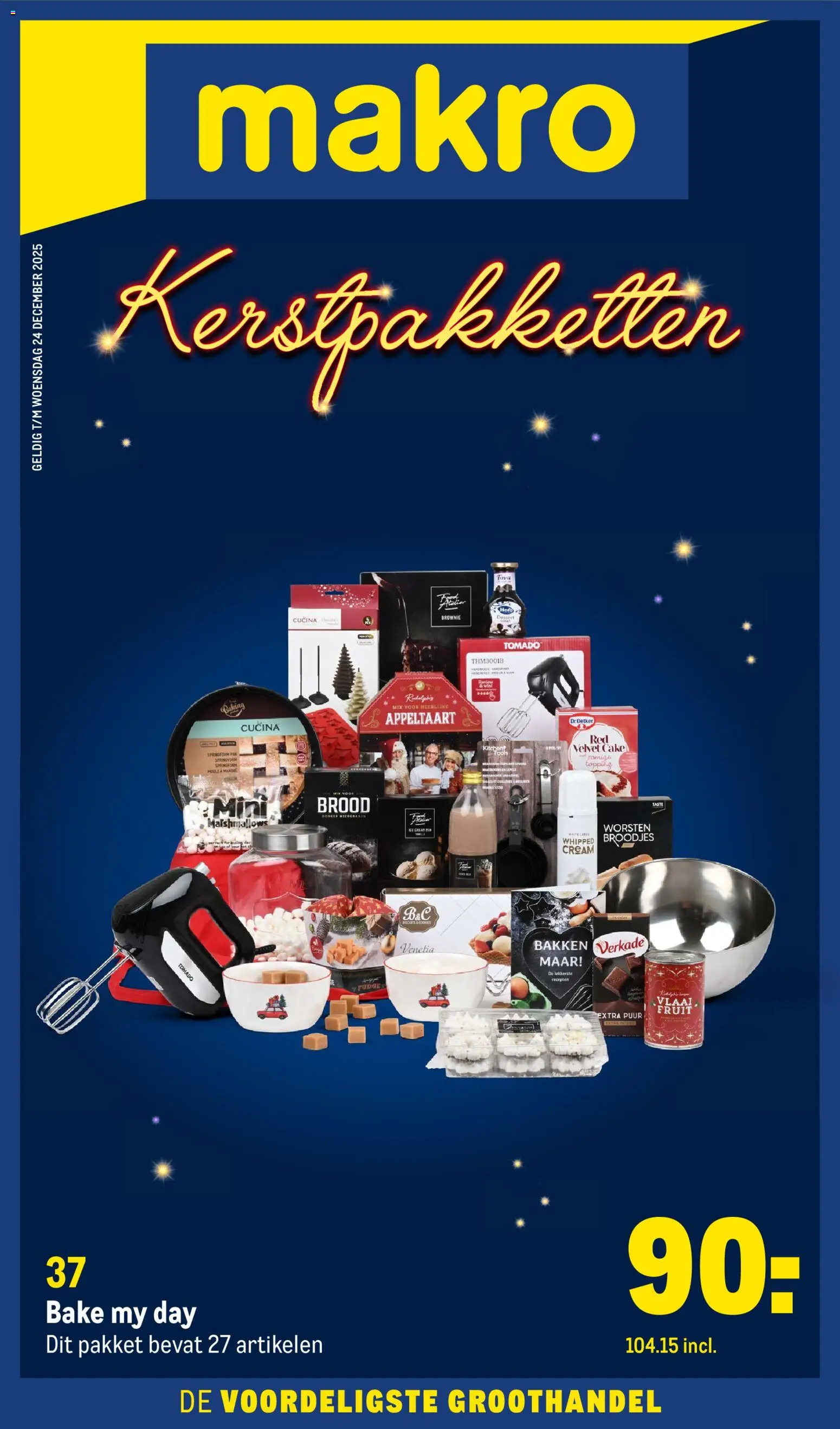 Voorbeeld van Kerstpakketten van winkel Makro geldig vanaf 03-12-2025 - Dessert, Broodjes, Cake, Brood, Appeltaart, Pan