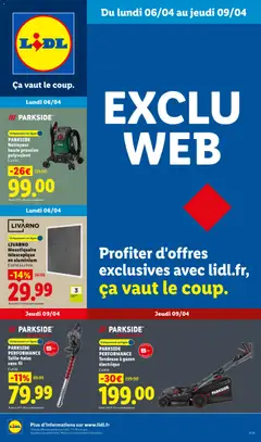 Prévisualisation de LIDL catalogue les bonnes affaires Exclu Web du magasin LIDL formulaire valide 06/04/2026