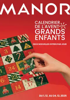Vorschau des Merkblatts Aktionen Calendrier de L'Avent vom Shop Manor gültig von 01.12.2025 bis 24.12.2025