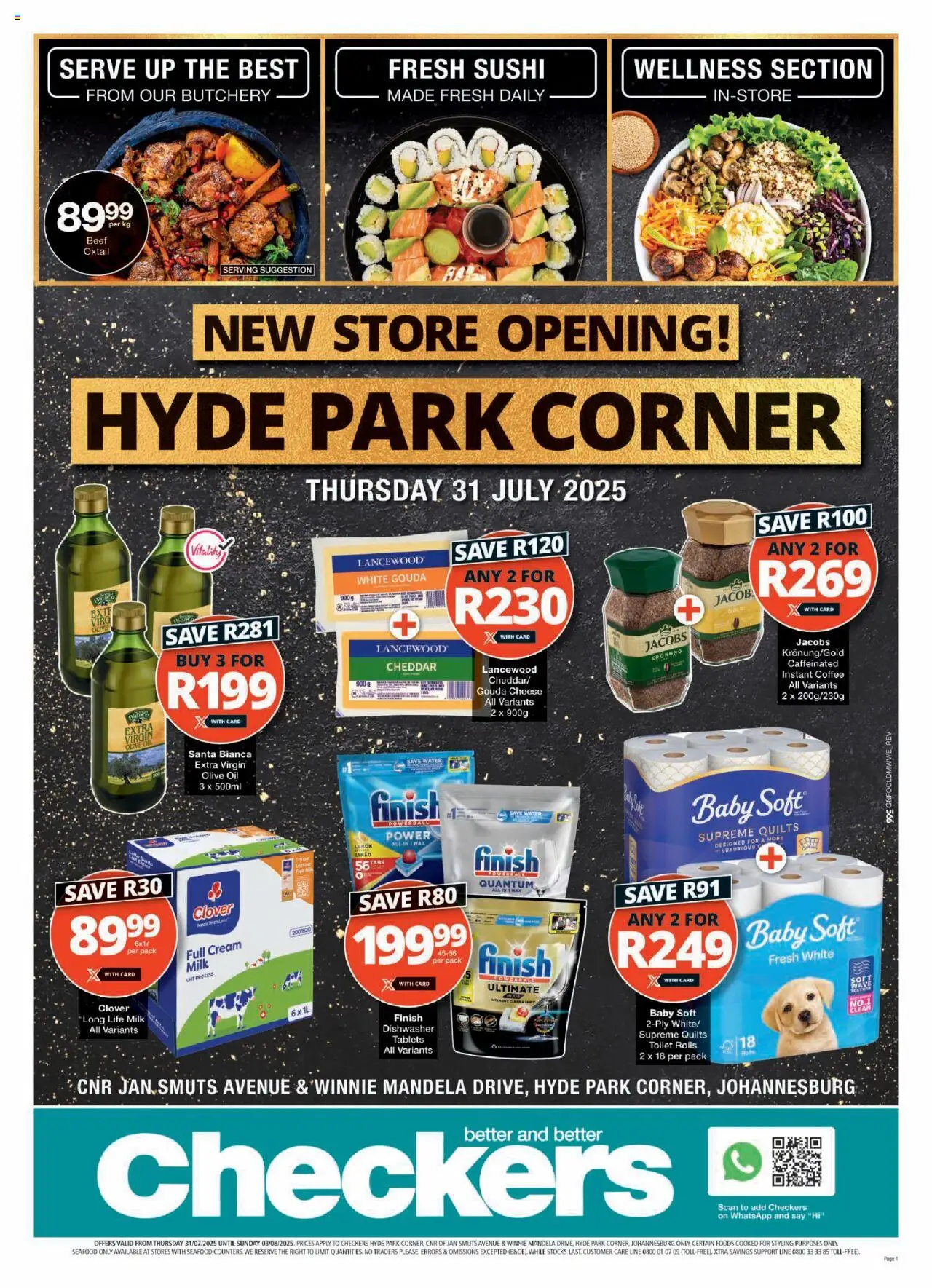 Checkers Gauteng - Hyde Park Corner Store 31/07 - 03/08/2025 >> Catalogue
