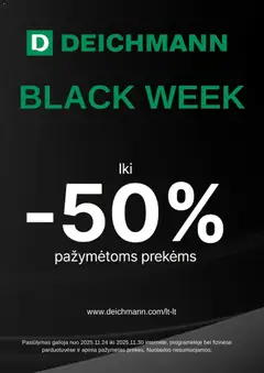 Deichmann parduotuvės leidinio Black Friday galiojančio nuo 2025.11.24 peržiūra