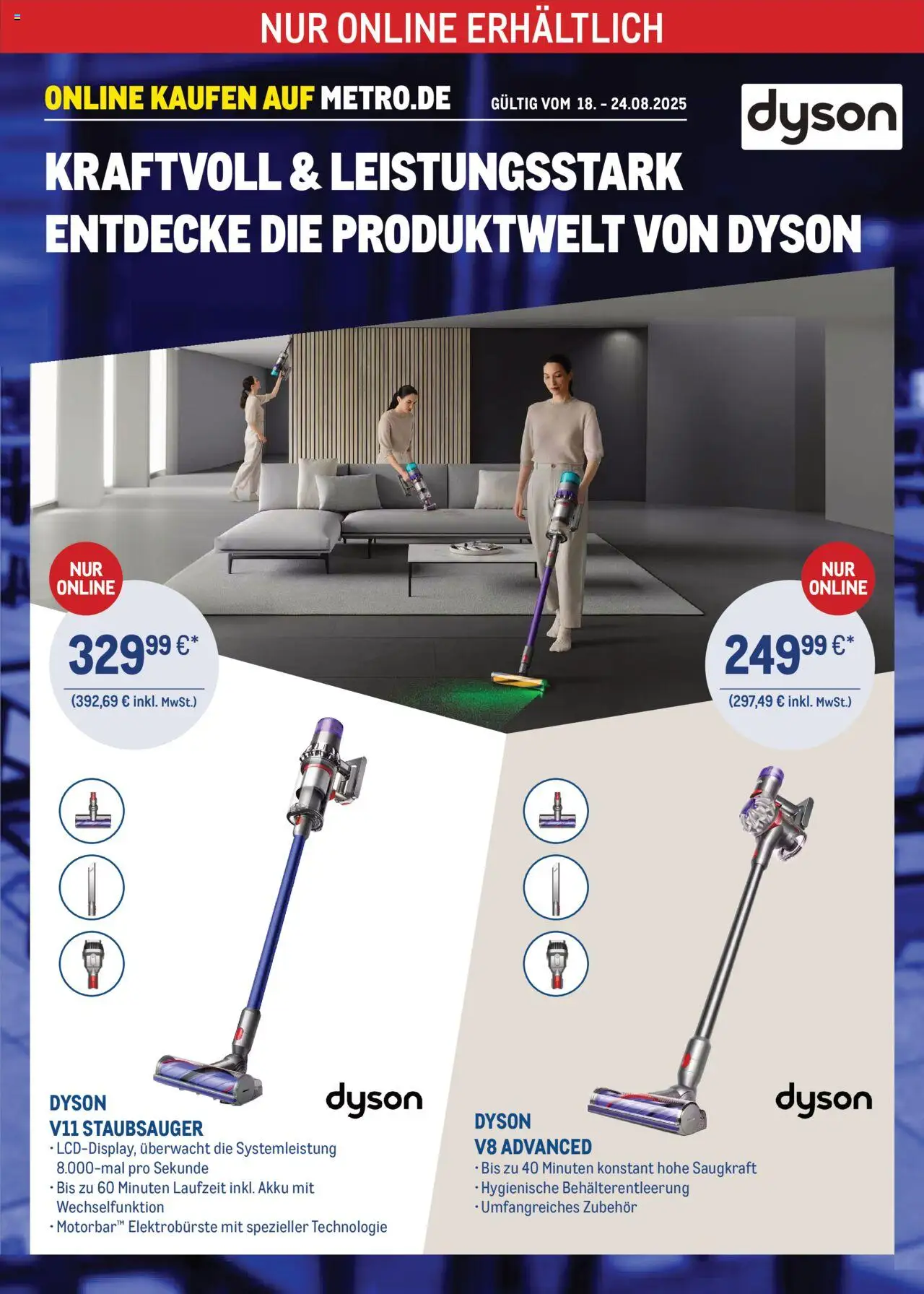 Metro Prospekt ab 18.08.2025 - Online: Dyson-Angebote