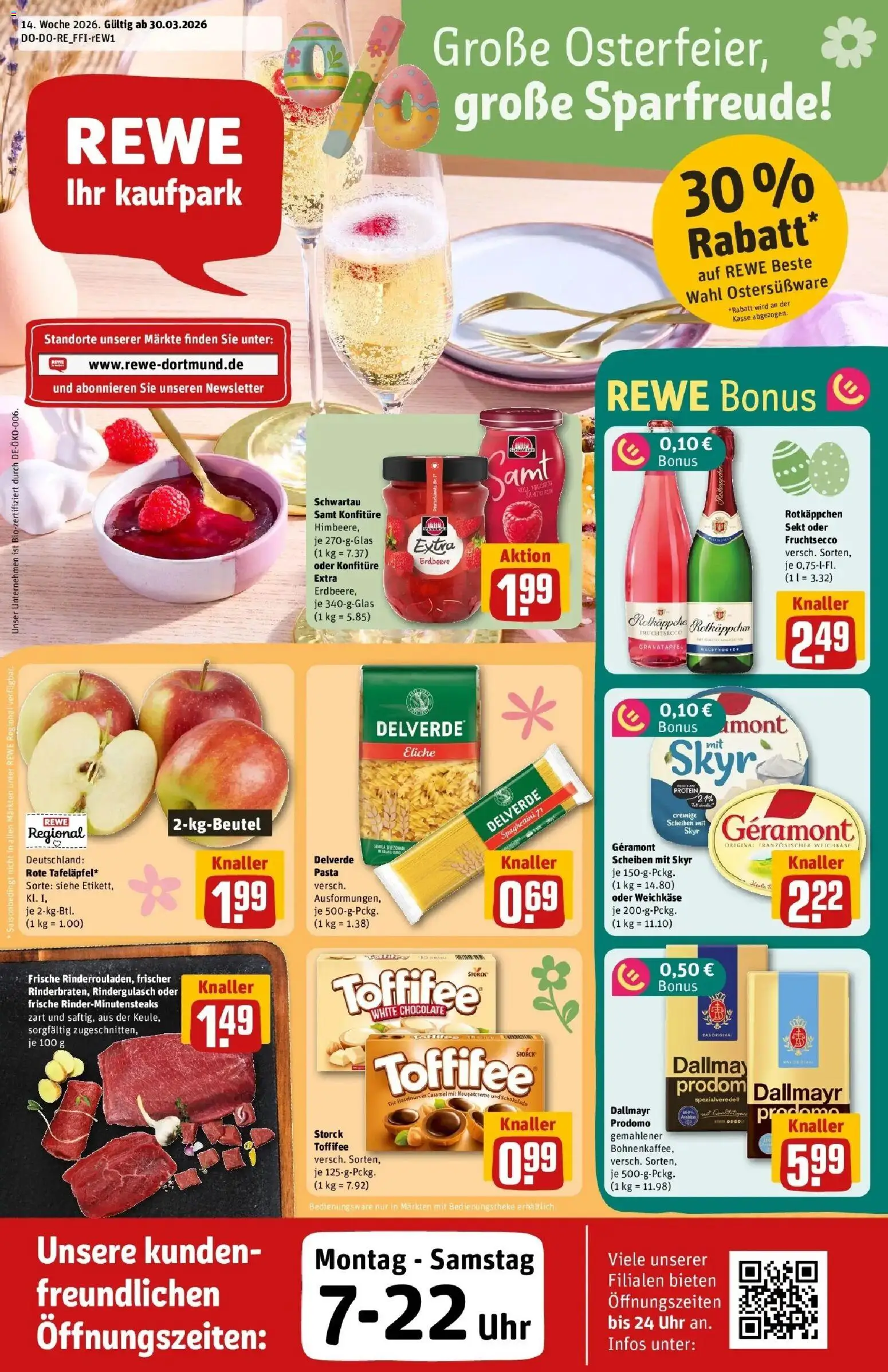 Vorschau von dem Prospekt des Geschäftes Rewe, gültig ab dem 30.03.2026
