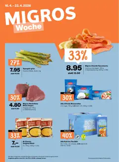 Vorschau des Merkblatts Migros aktionen vom Shop Migros gültig von 16.04.2026 bis 22.04.2026
