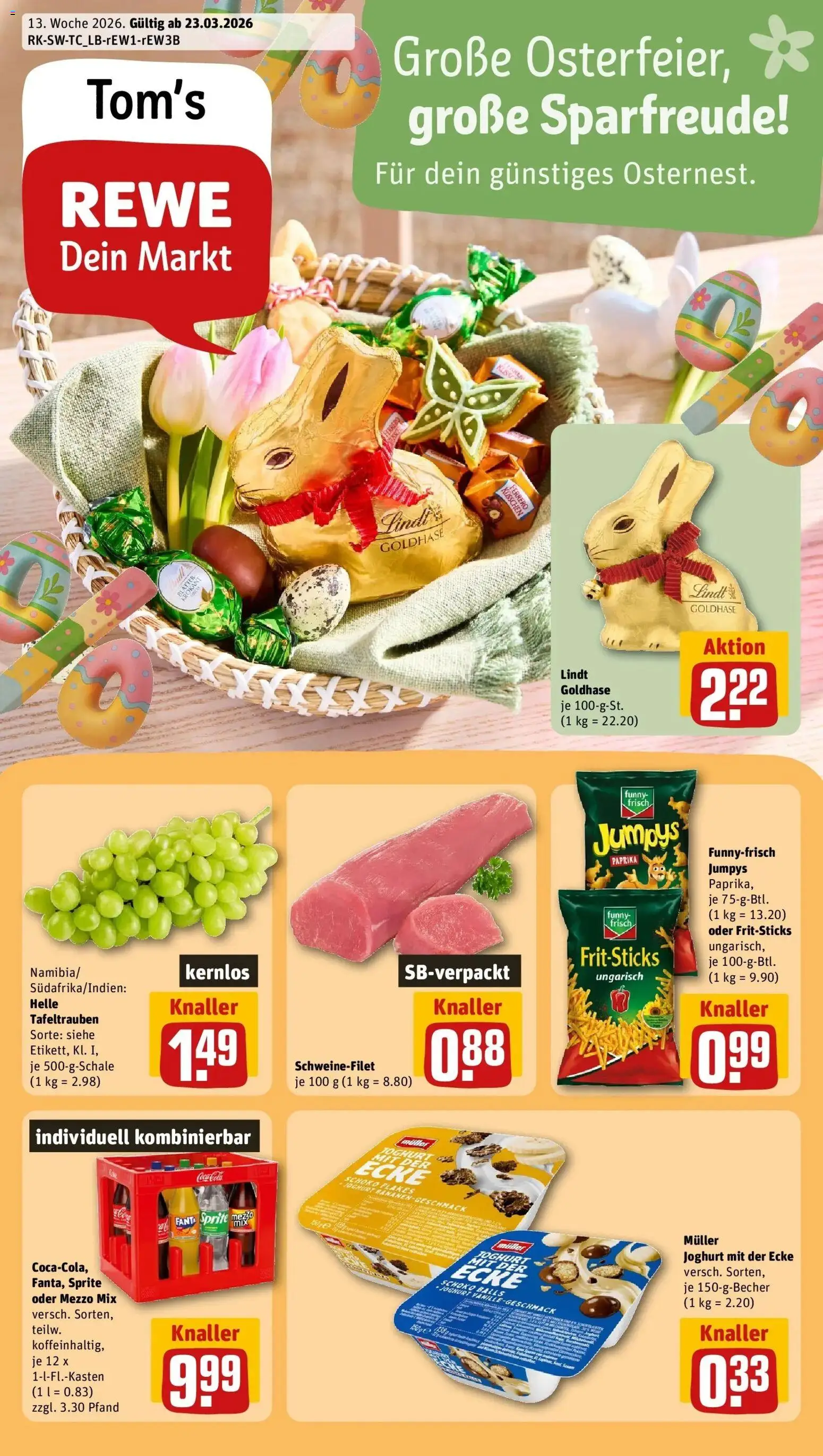 Vorschau von dem Prospekt des Geschäftes Rewe, gültig ab dem 23.03.2026