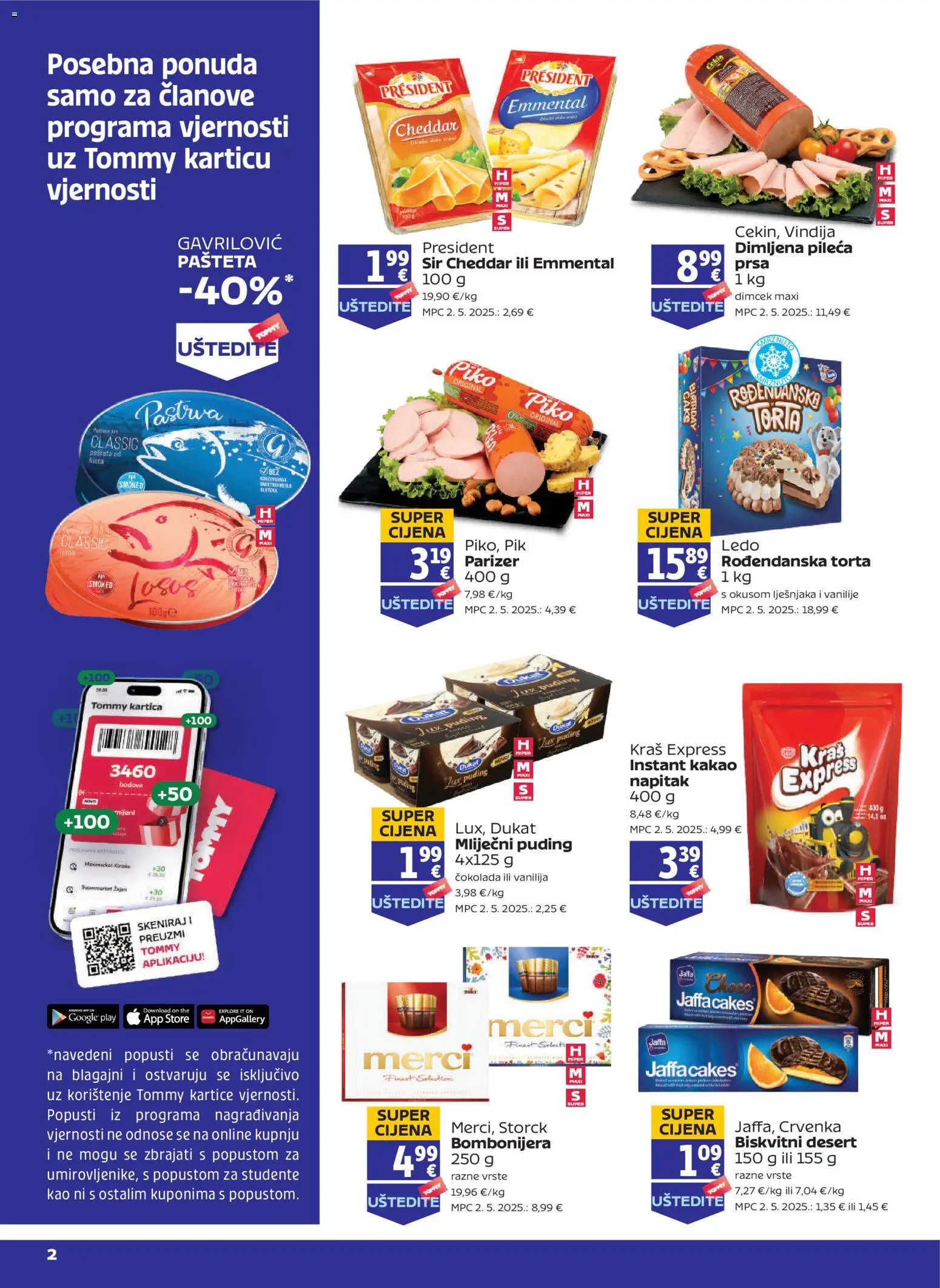 Pregled letka Pogodnosti za Tommy vjerne članove trgovine Tommy vrijedi od 05.03.2026