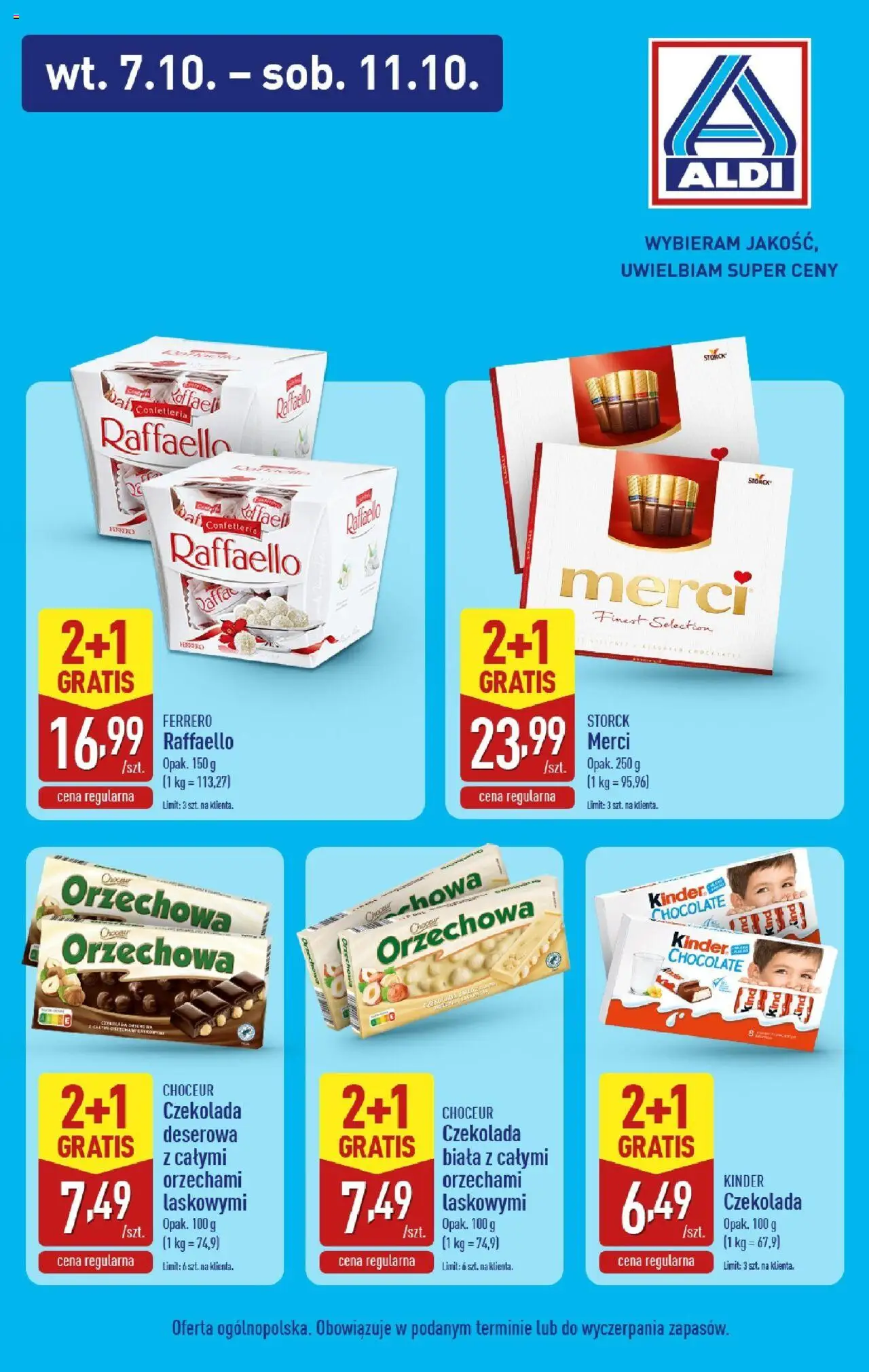 Aldi Słodycze od 07.10.2025 - Nowa Gazetka - Numer strony 1