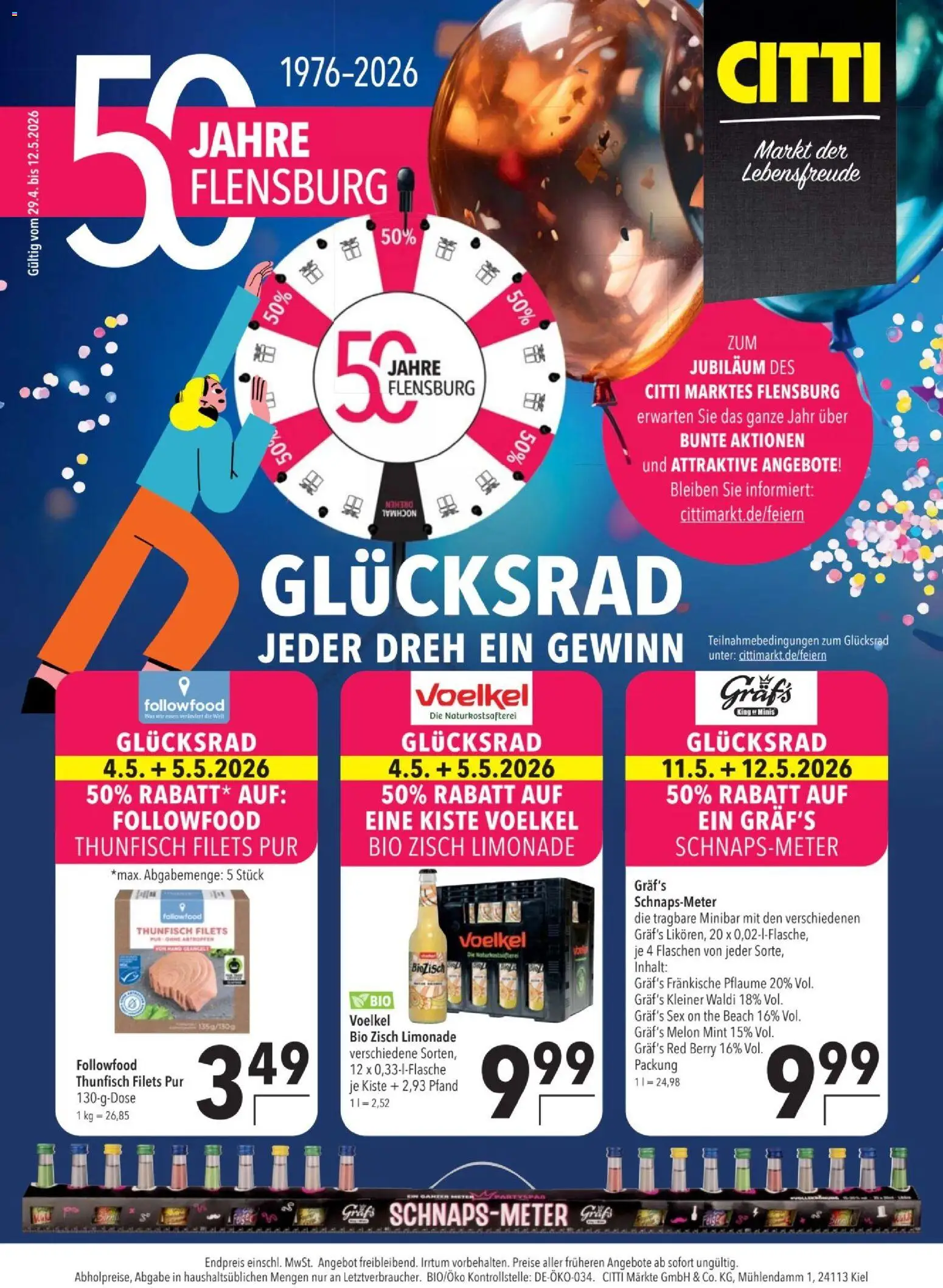 Eksempel på tilbudsavis CITTI - 50 år i Flensborg fra butik CITTI gyldig fra 29/04/2026