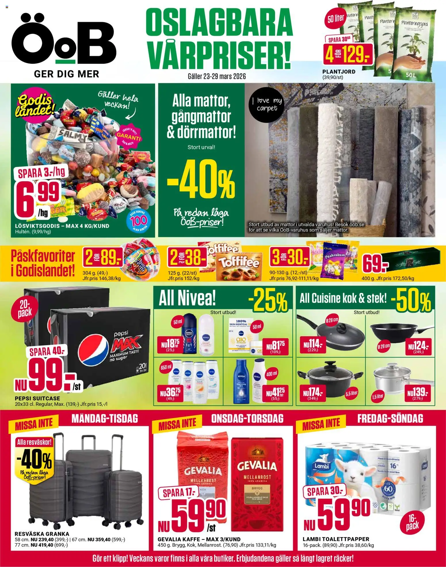 Förhandsgranska reklamblad ÖoB erbjudanden från butik ÖoB gäller från 23/03/2026