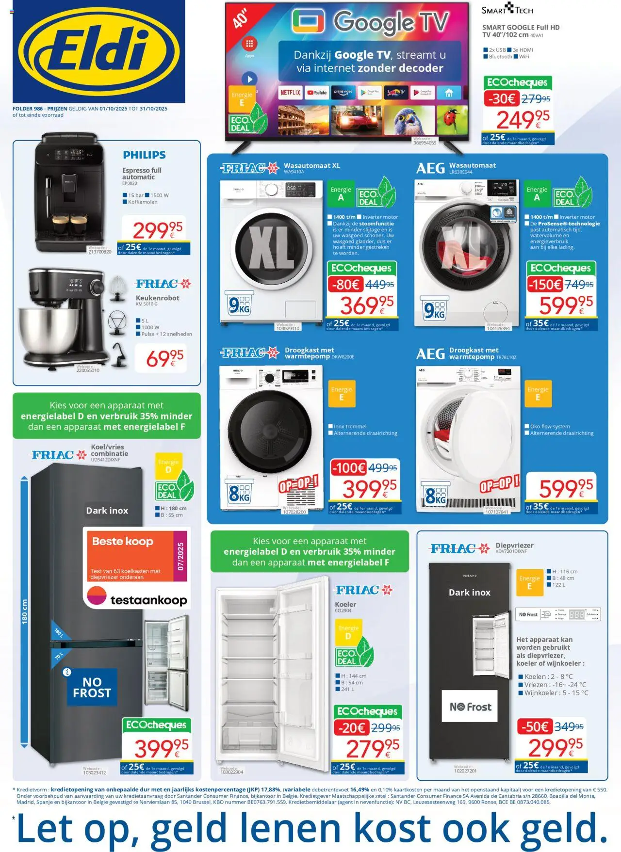 Eldi shop Folder geldig vanaf 01/10/2025 - Paginanummer 1