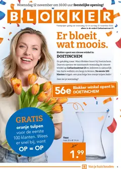 Voorbeeld van Openingsfolder van winkel Blokker geldig vanaf 12-11-2025