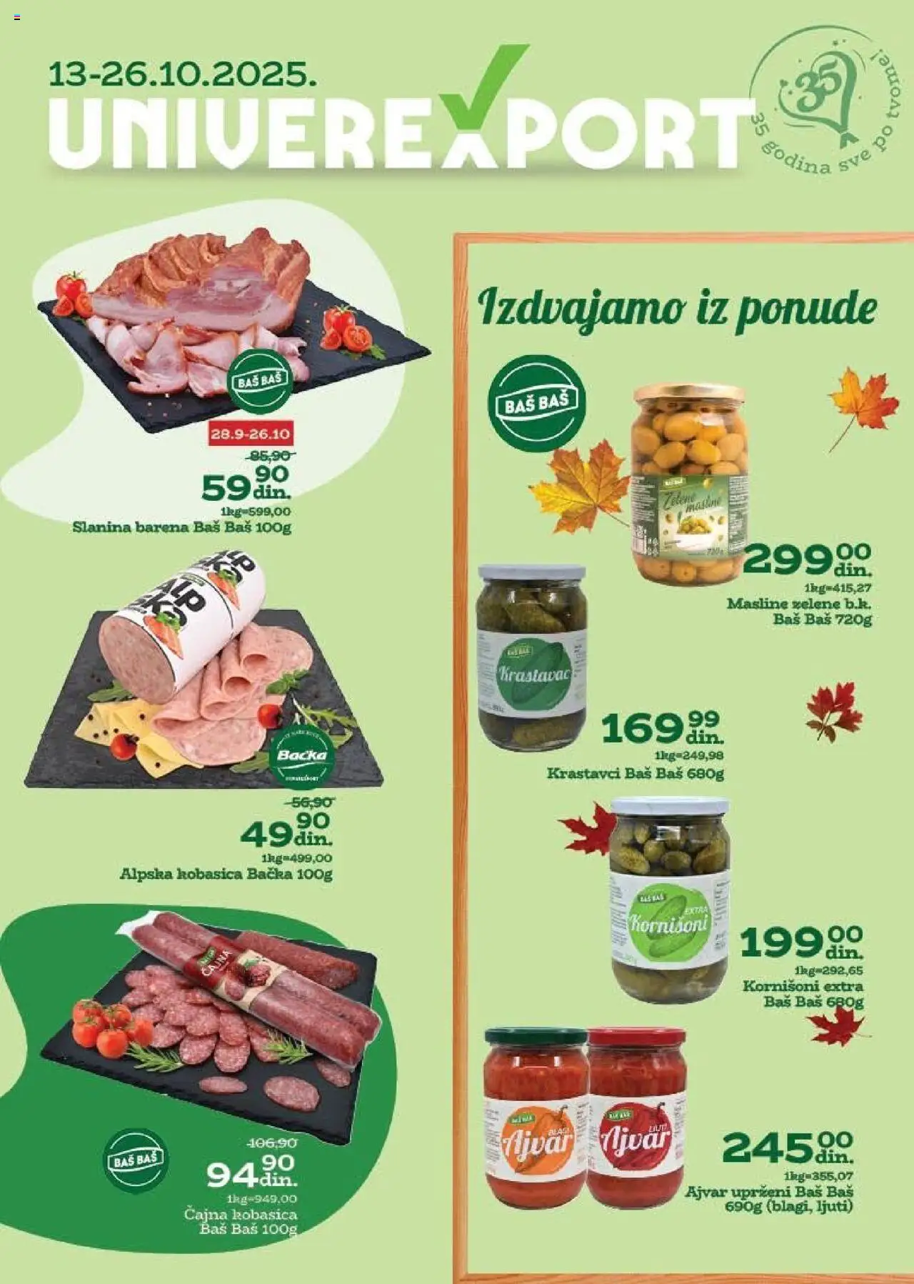 Univerexport katalog važi od 13.10.2025 - stranica 1