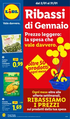 Anteprima dell'opuscolo Volantino Gennaio dal negozio Lidl valido da 02/01/2026