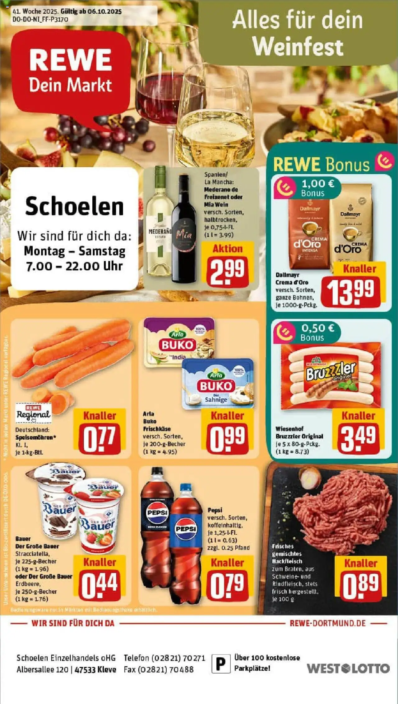 REWE Prospekt ab 06.10.2025 nächste Woche - Prospekt Kleve	