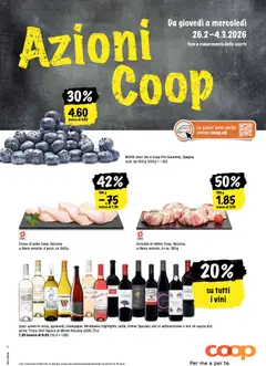 Vorschau des Merkblatts Una settimana di azioni vom Shop Coop gültig von 26.02.2026 bis 04.03.2026