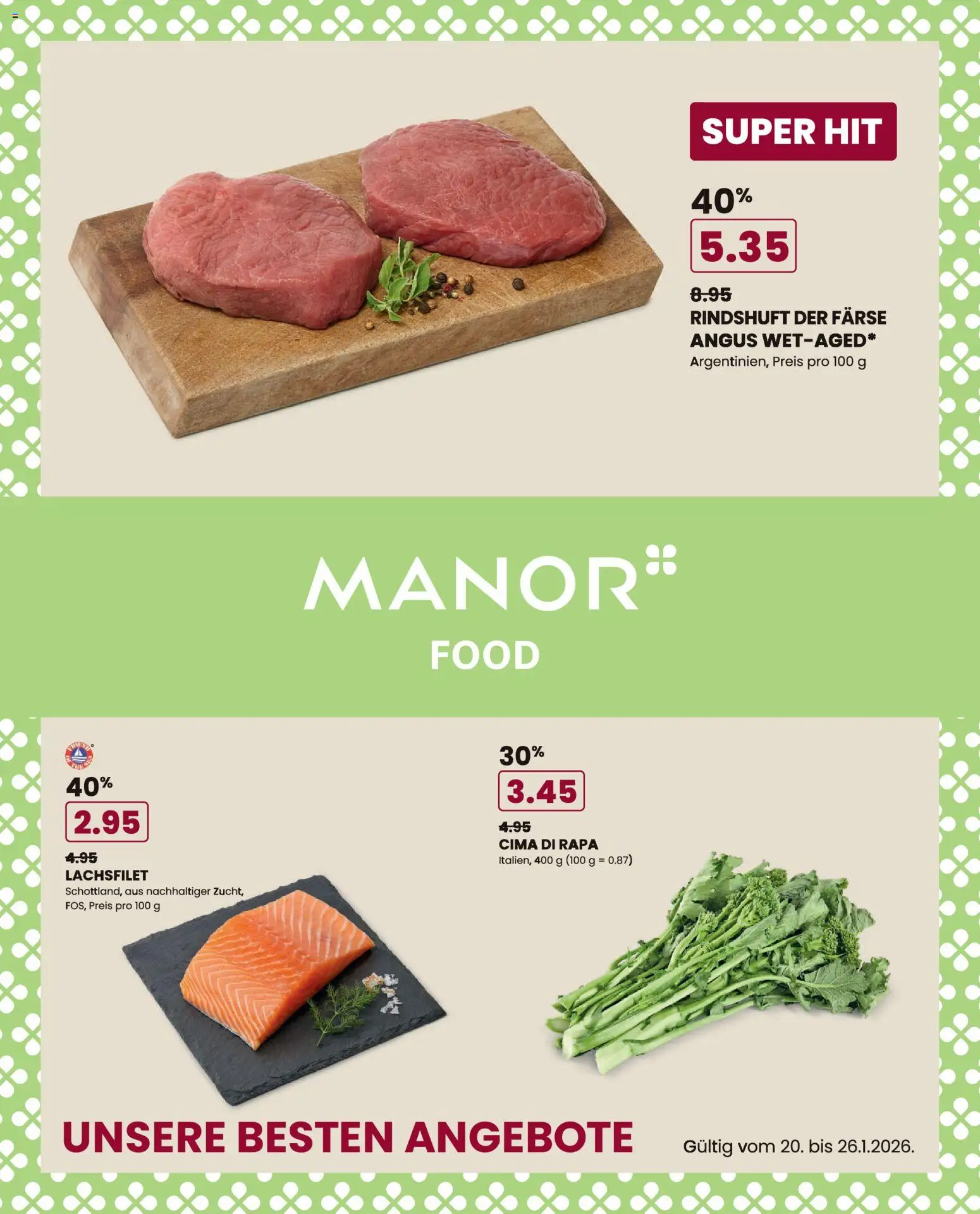 Vorschau des Merkblatts Aktionen vom Shop Manor gültig von 20.01.2026 bis 26.01.2026