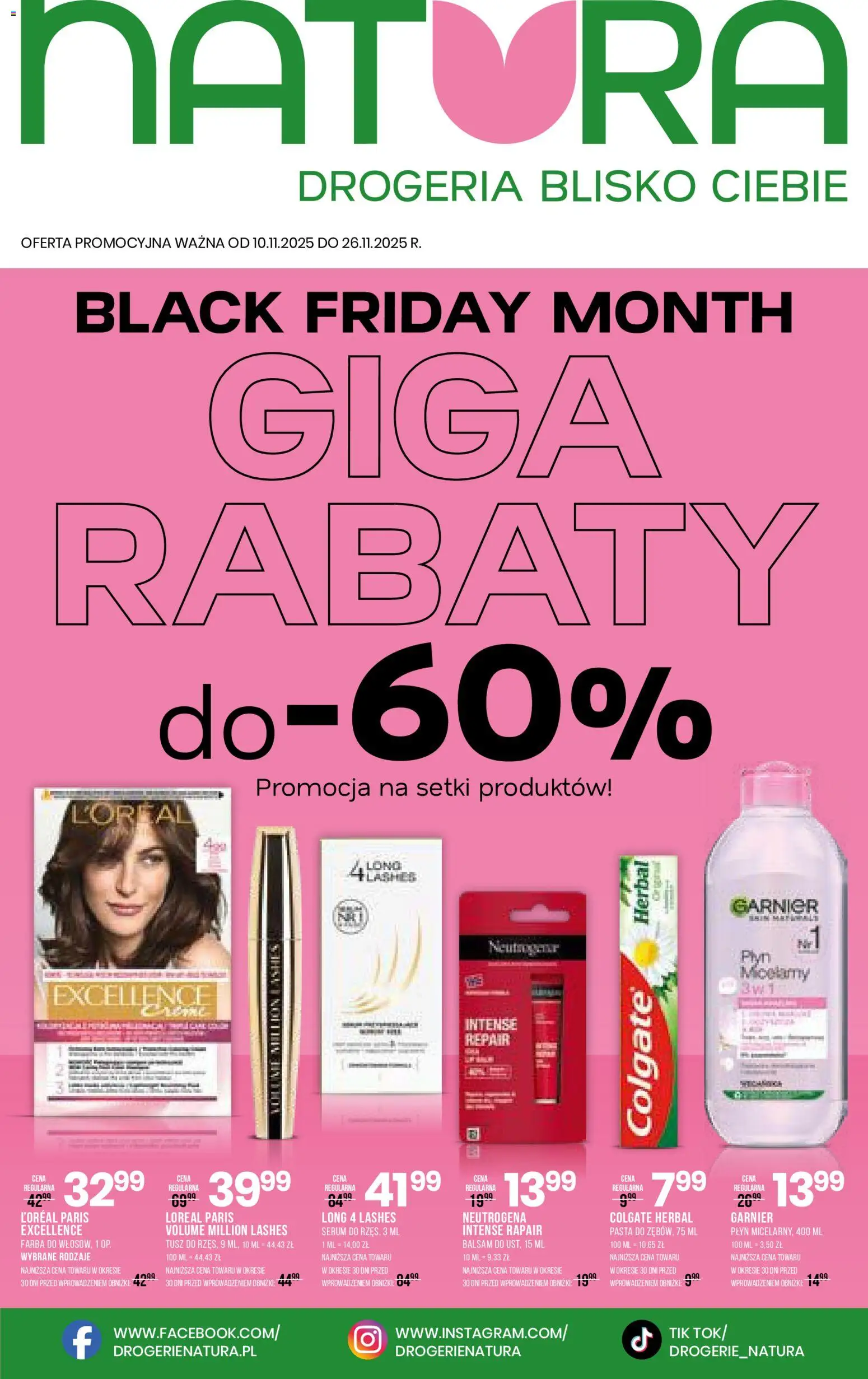 Pogląd gazetki "Black Friday" ze sklepu Drogerie Natura ważnej od 10.11.2025