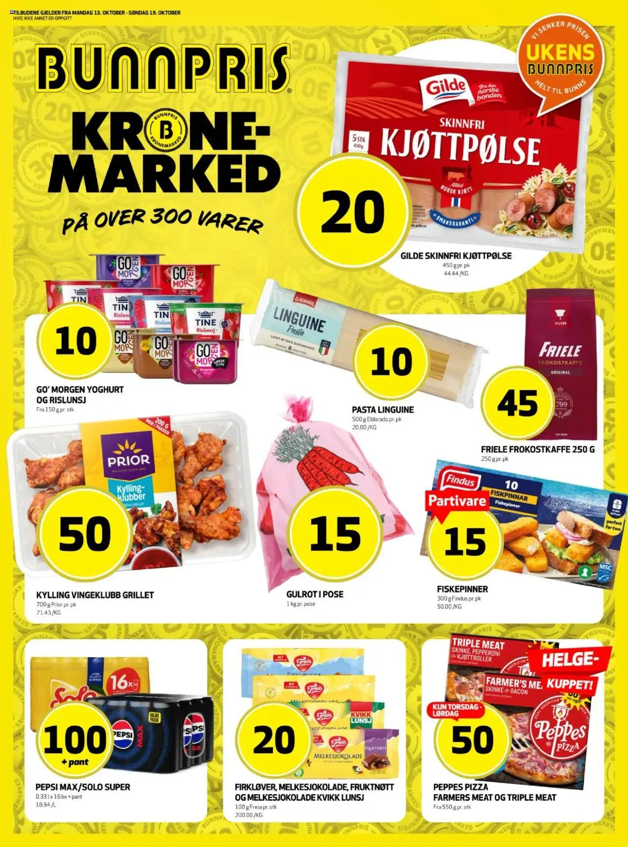 Kundeavis Stavanger Bunnpris gyldig fra 13/10/2025 - Sidenummer 1
