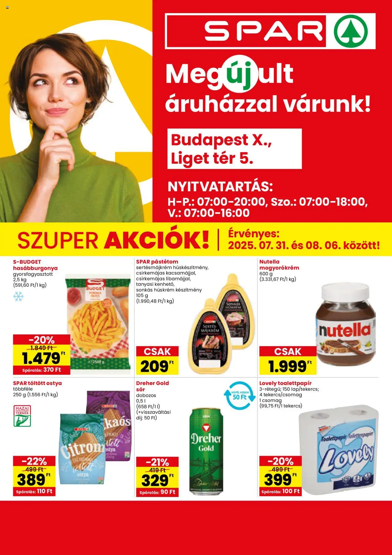 Spar aktuális szórólap, érvényes 2025.07.31.-től - 1 oldal