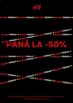 Previzualizarea de cataloage: H&M Black Friday valabil de la 28.11.2025