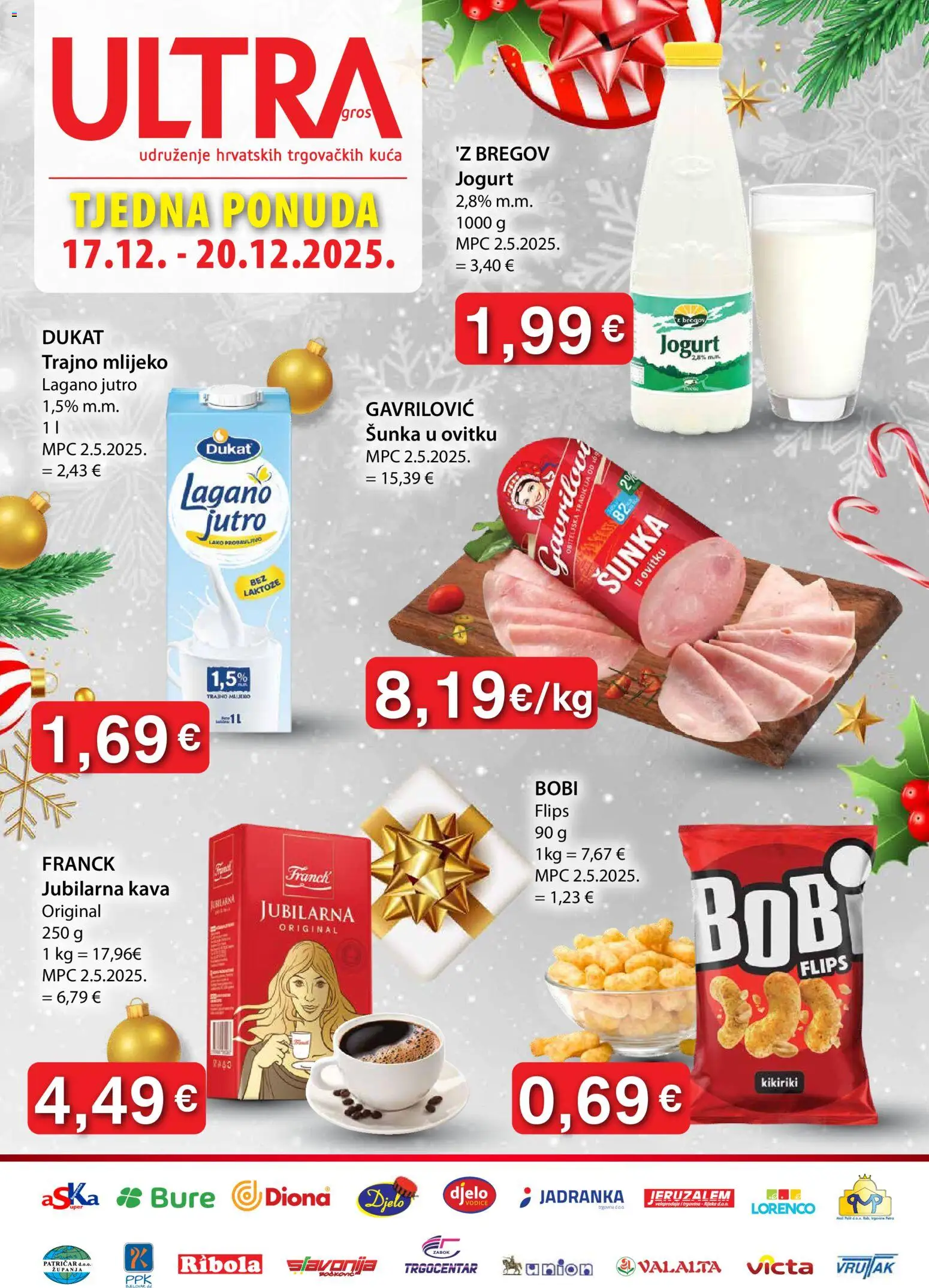 Pregled letka Tjedna Ponuda trgovine Ultra Gros vrijedi od 17.12.2025