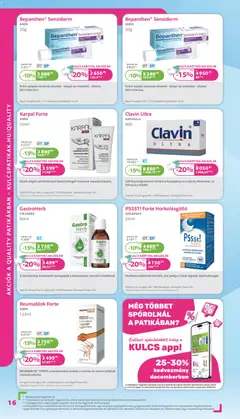 Kulcs Patika - Akciós újság Kulcs Patika megtekintése, amely érvényes 2025.12.01.-től | Oldal: 16