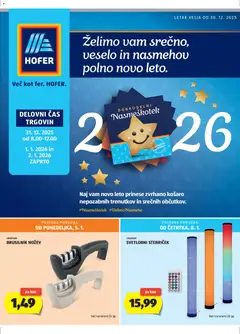 Pregled letka Katalog trgovine Hofer SI vrijedi od 30.12.2025