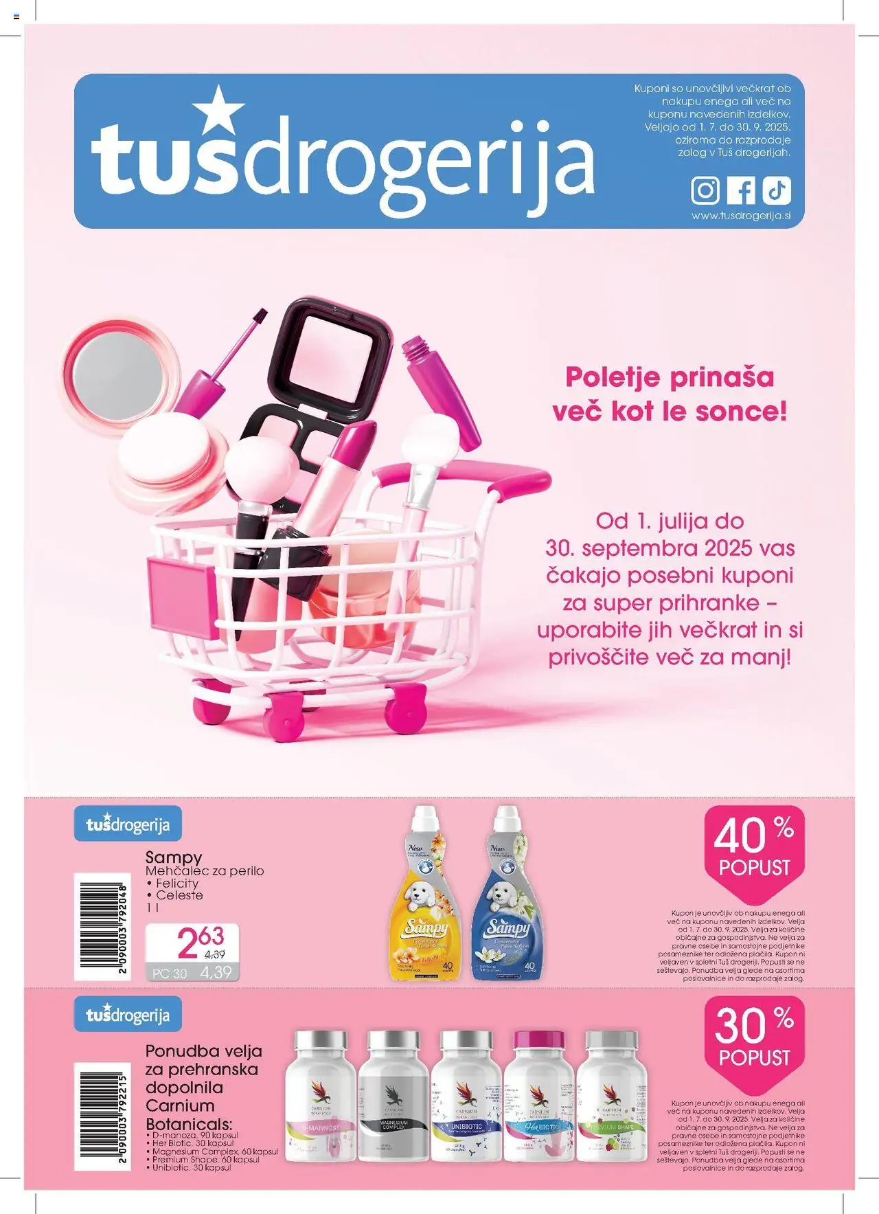 Tuš drogerija Katalog kupončki od 01.07.2025 - aktualna ponudba - stran 1