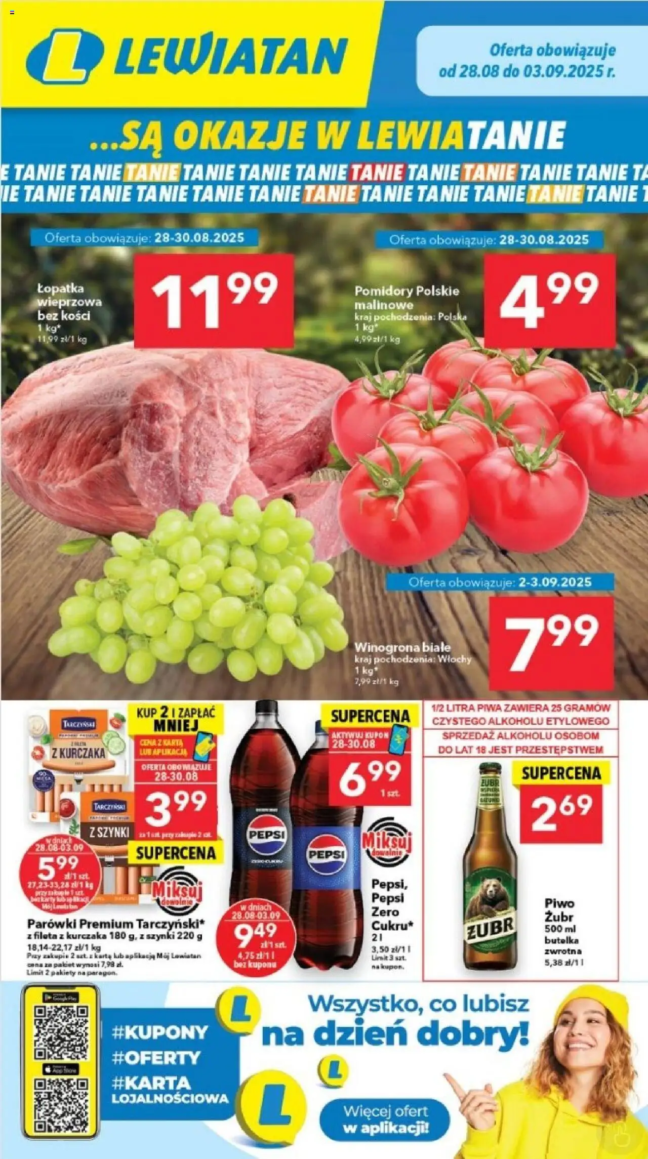Lewiatan gazetka od 28.08.2025 - Promocje "Legnica" - Numer strony 1