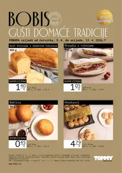Pregled letka Tommy Bobis Super ponuda trgovine Tommy vrijedi od 09.04.2026