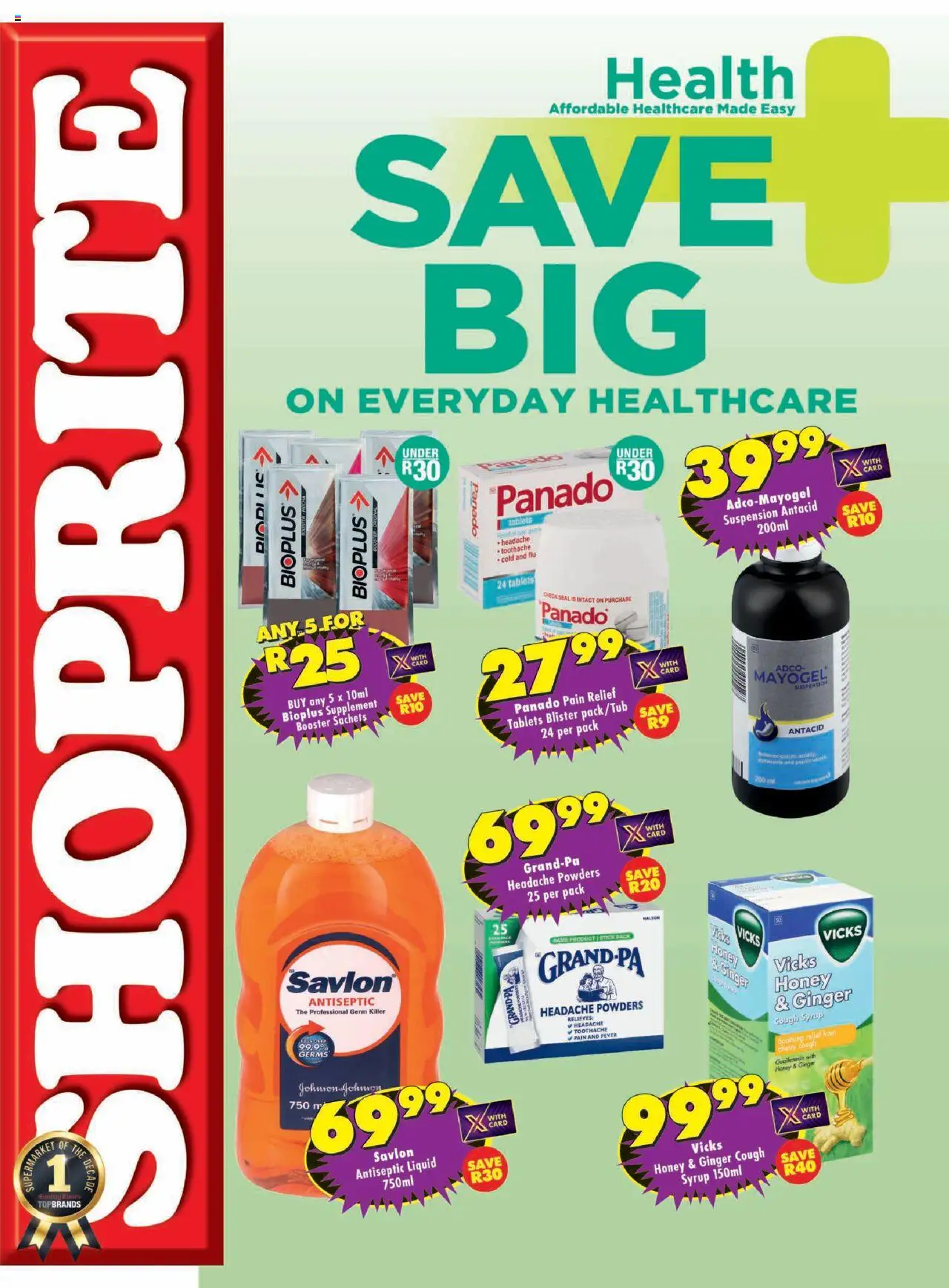 Shoprite Medirite Savings 20/10 - 09/11/2025 >> Catalogue