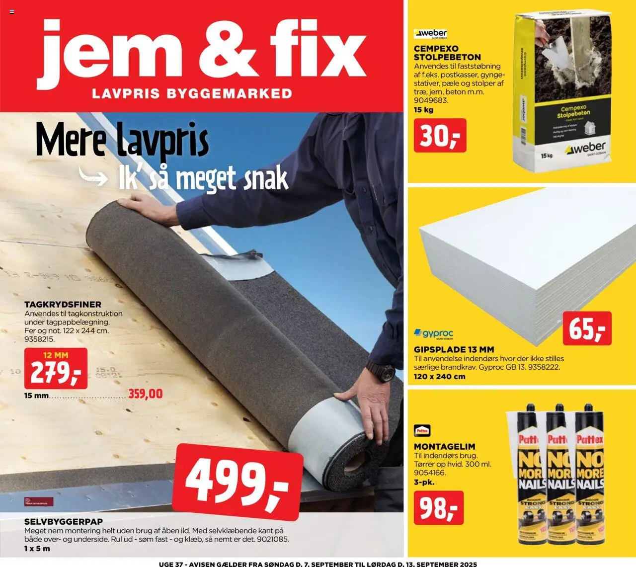 Jem & fix tilbudsavis gyldig fra 07/09/2025 - side 1