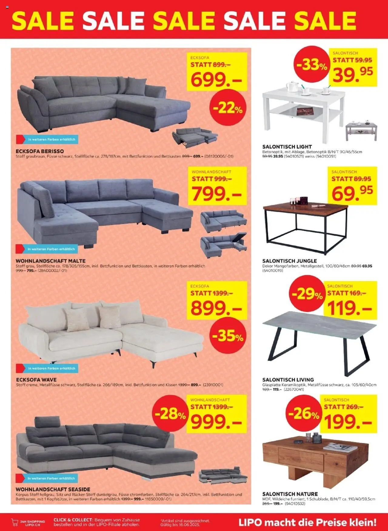 Lipo Aktionen ab 03.06.2025 - Seitennummer 5 - Kissen, Ecksofa, Wohnlandschaft