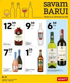 Rimi parduotuvės leidinio Leidinys - Alkoholinių gėrimų galiojančio nuo 2025.10.21 peržiūra