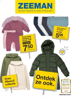 Voorbeeld van Folder van winkel Zeeman geldig vanaf 27-09-2025