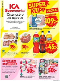 Förhandsgranska reklamblad Örsundsbro från butik ICA Supermarket gäller från 08/09/2025