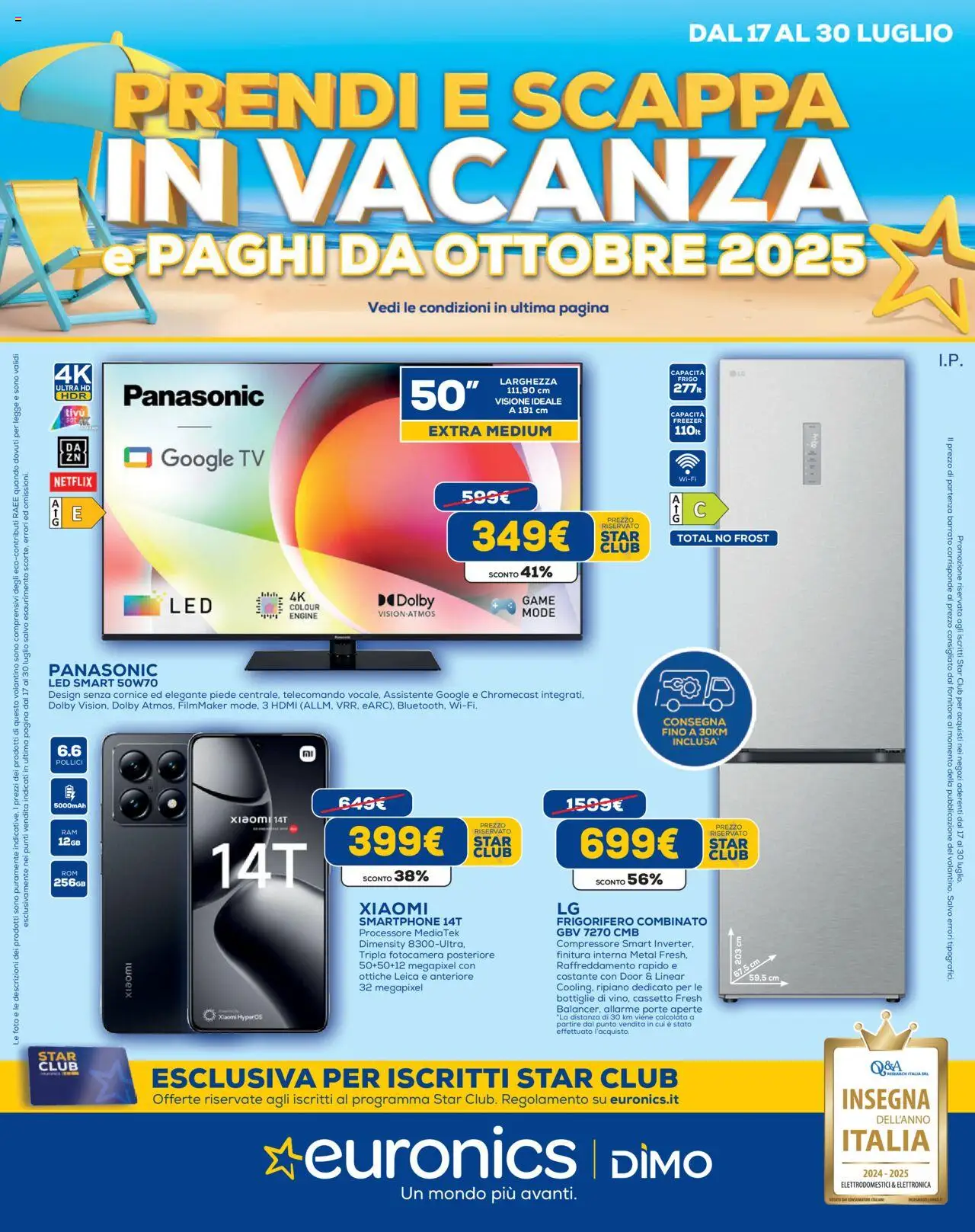 Volantino Euronics valido da 17/07/2025 numero di pagina 1