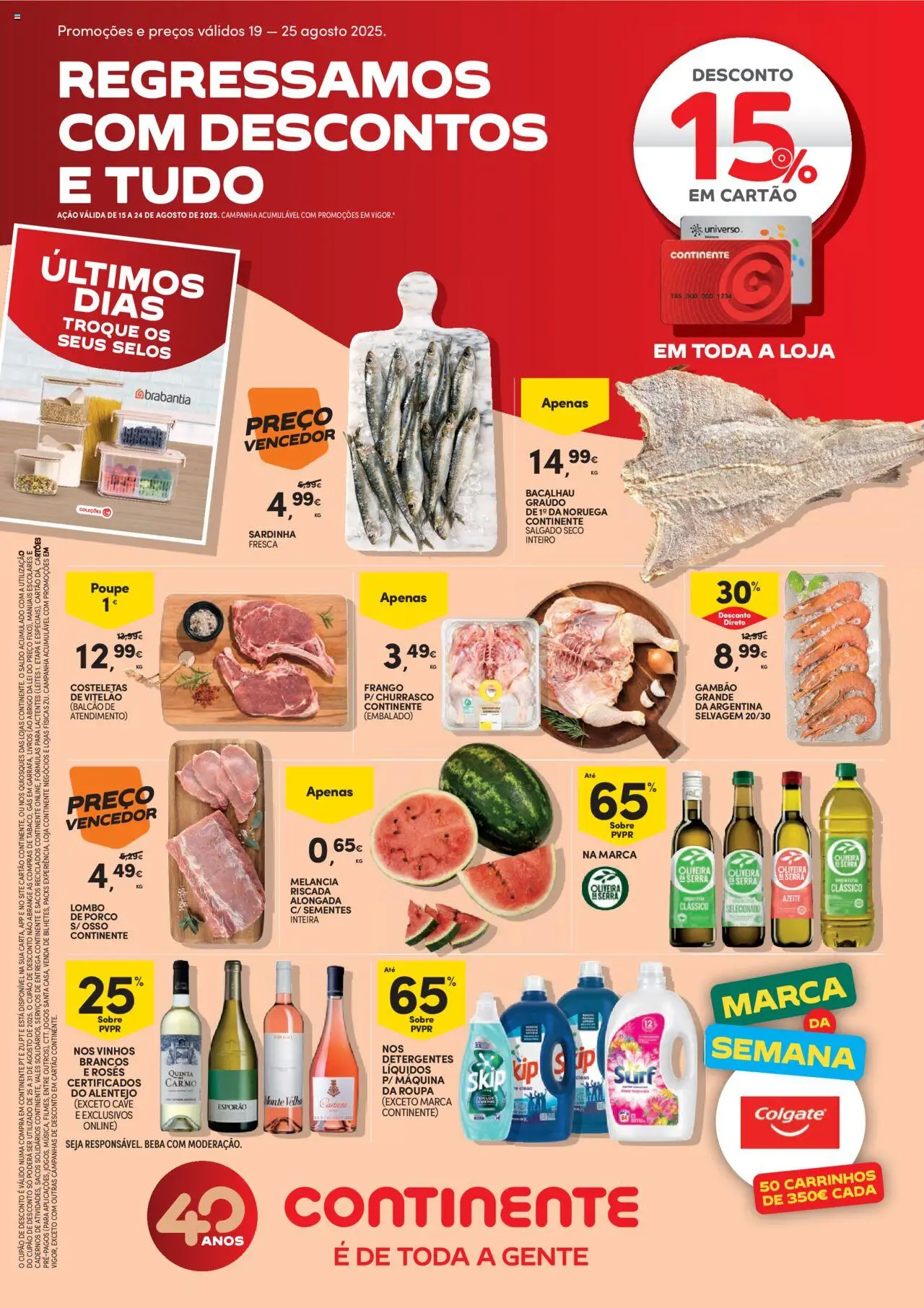 Continente Folheto de 19/08/2025 - catálogo esta semana - página 1