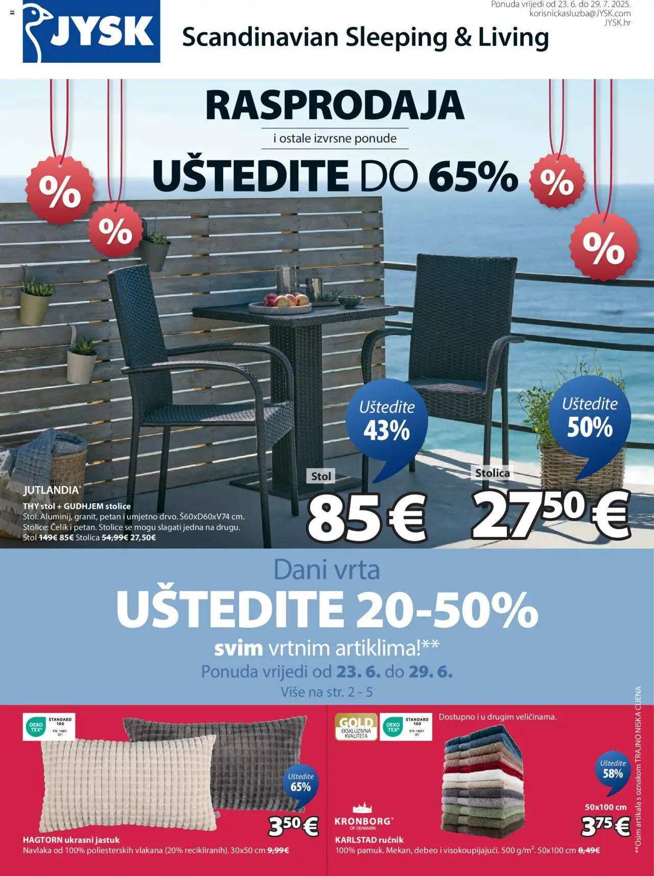 JYSK aktualni Katalog vrijedi od 30.06.2025 - tjedna akcija broj stranice 1