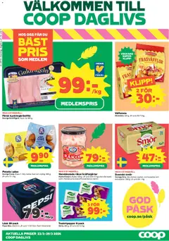 Förhandsgranska reklamblad Coop Daglivs erbjudanden från butik Coop Daglivs gäller från 23/03/2026