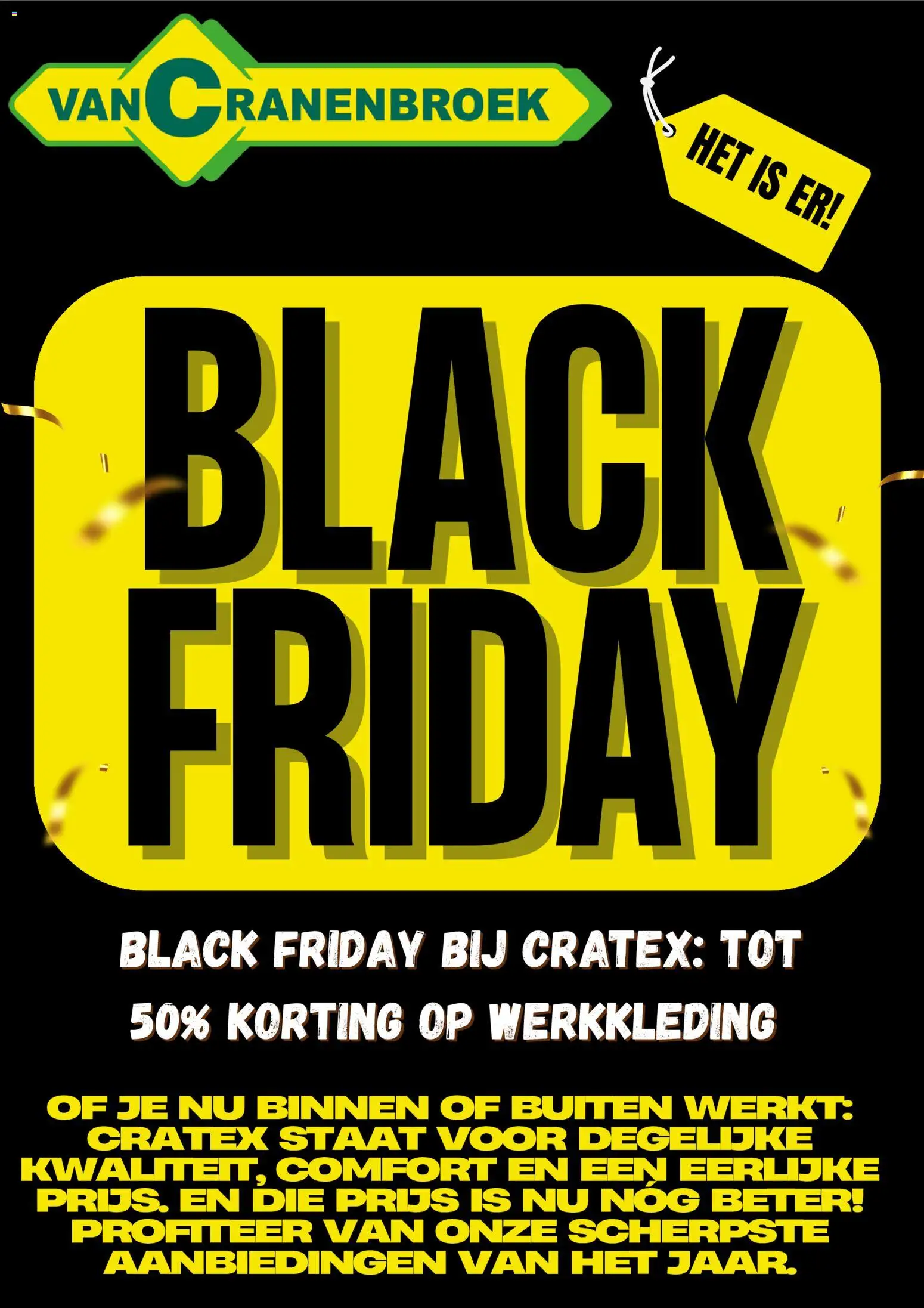 Voorbeeld van Black Friday van winkel Van Cranenbroek geldig vanaf 28/11/2025