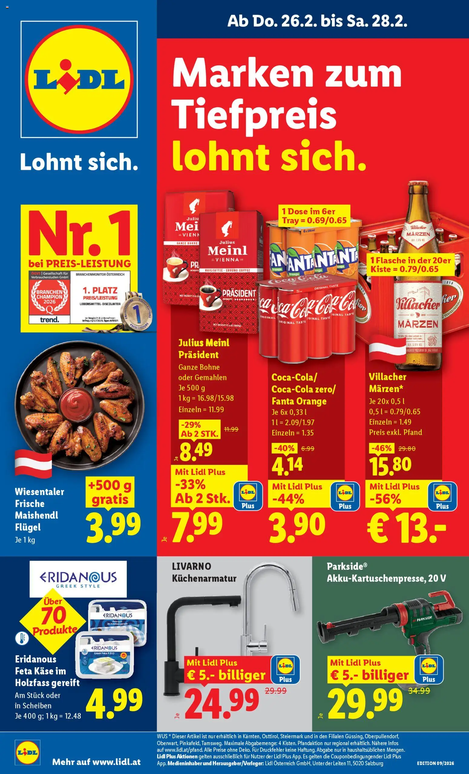 Vorschau der Angebote: Lidl Oberpullendorf, Güssing, Oberwart gültig ab 26.02.2026