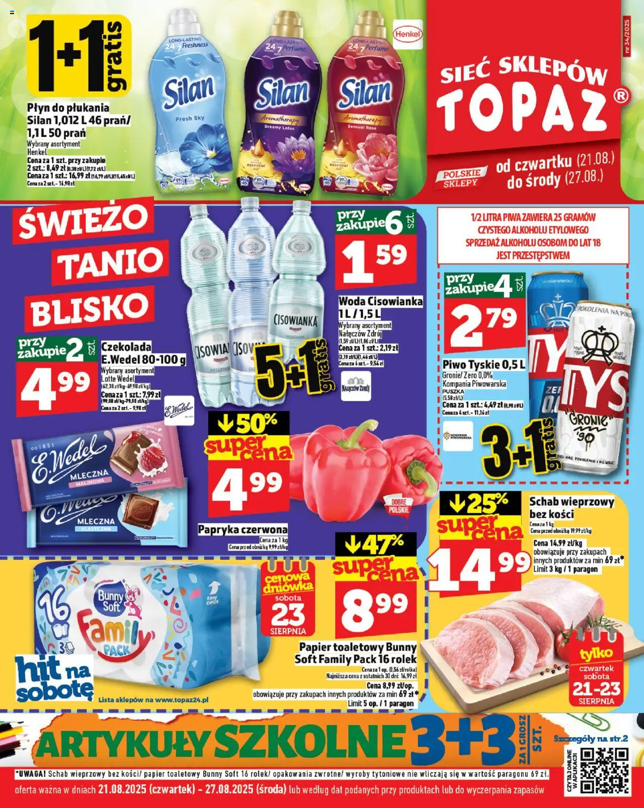Topaz Gazetka od 21.08.2025 - Nowa Gazetka - Numer strony 1