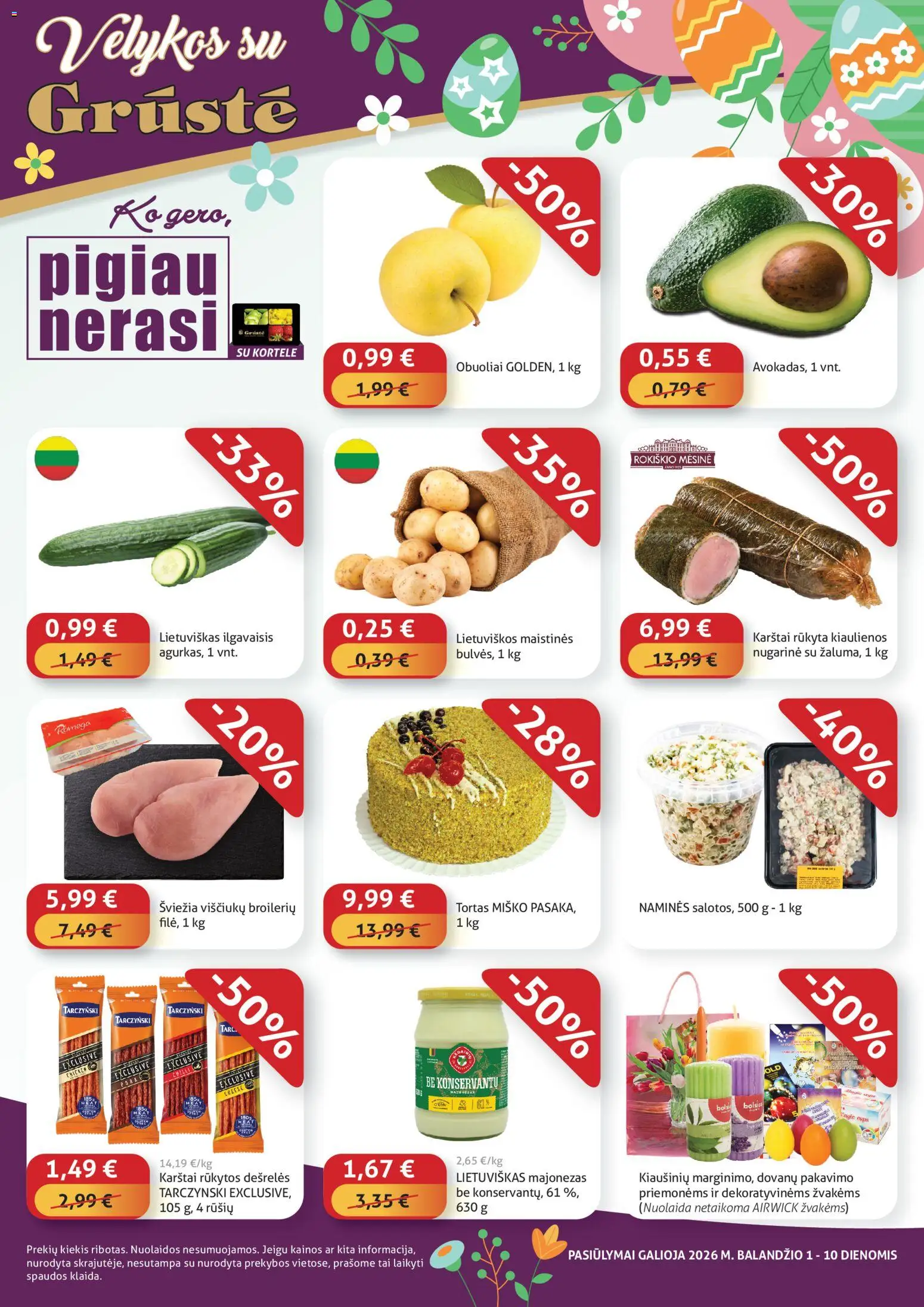 GRUSTE parduotuvės leidinio GRUSTE leidinys - Pigiau nerasi galiojančio nuo 2026.04.01 peržiūra