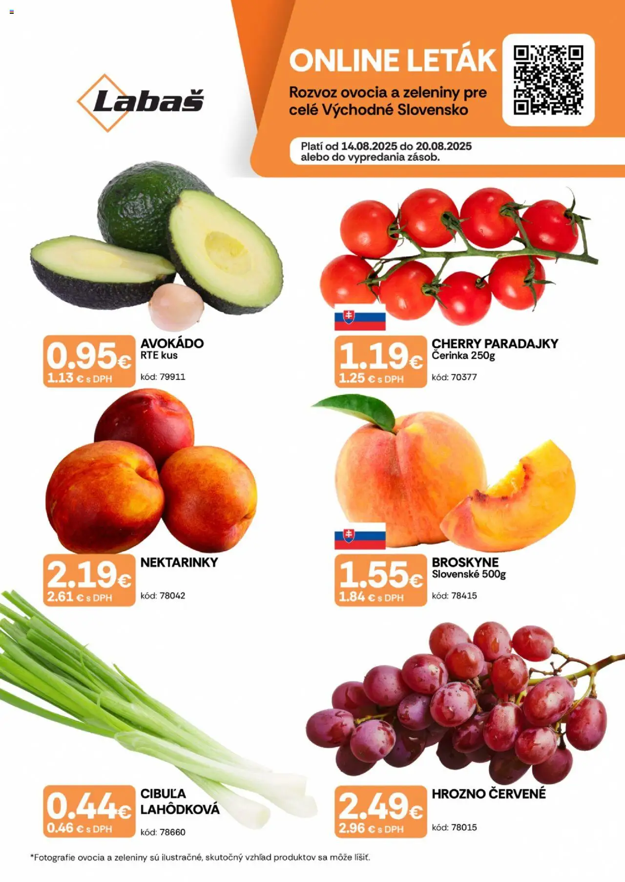 Labaš Ovocie a zelenina (14.08. - 20.08.2025) - Akčná ponuka