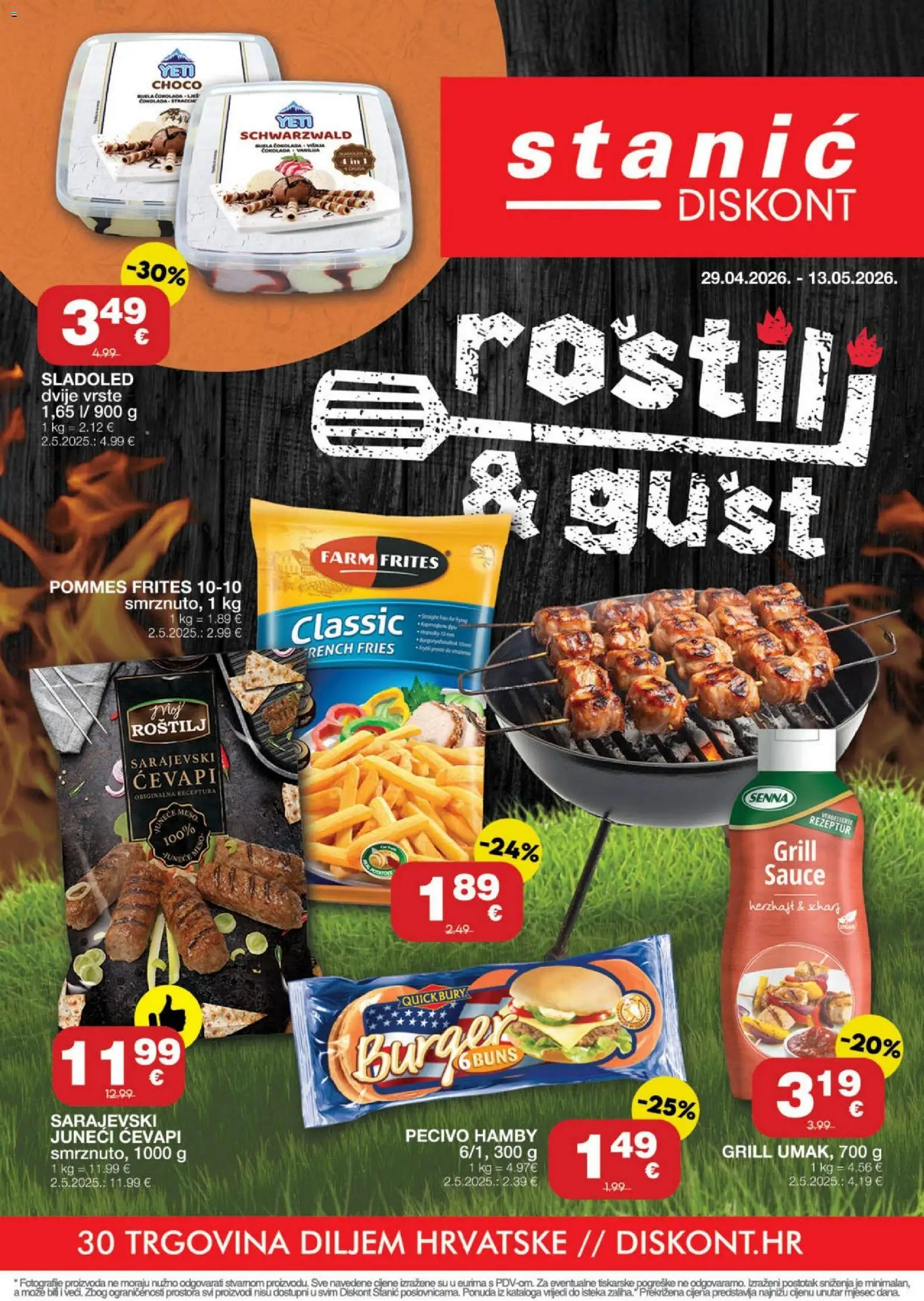 Pregled letka Stanić Diskont Katalog trgovine Stanić Diskont vrijedi od 29.04.2026