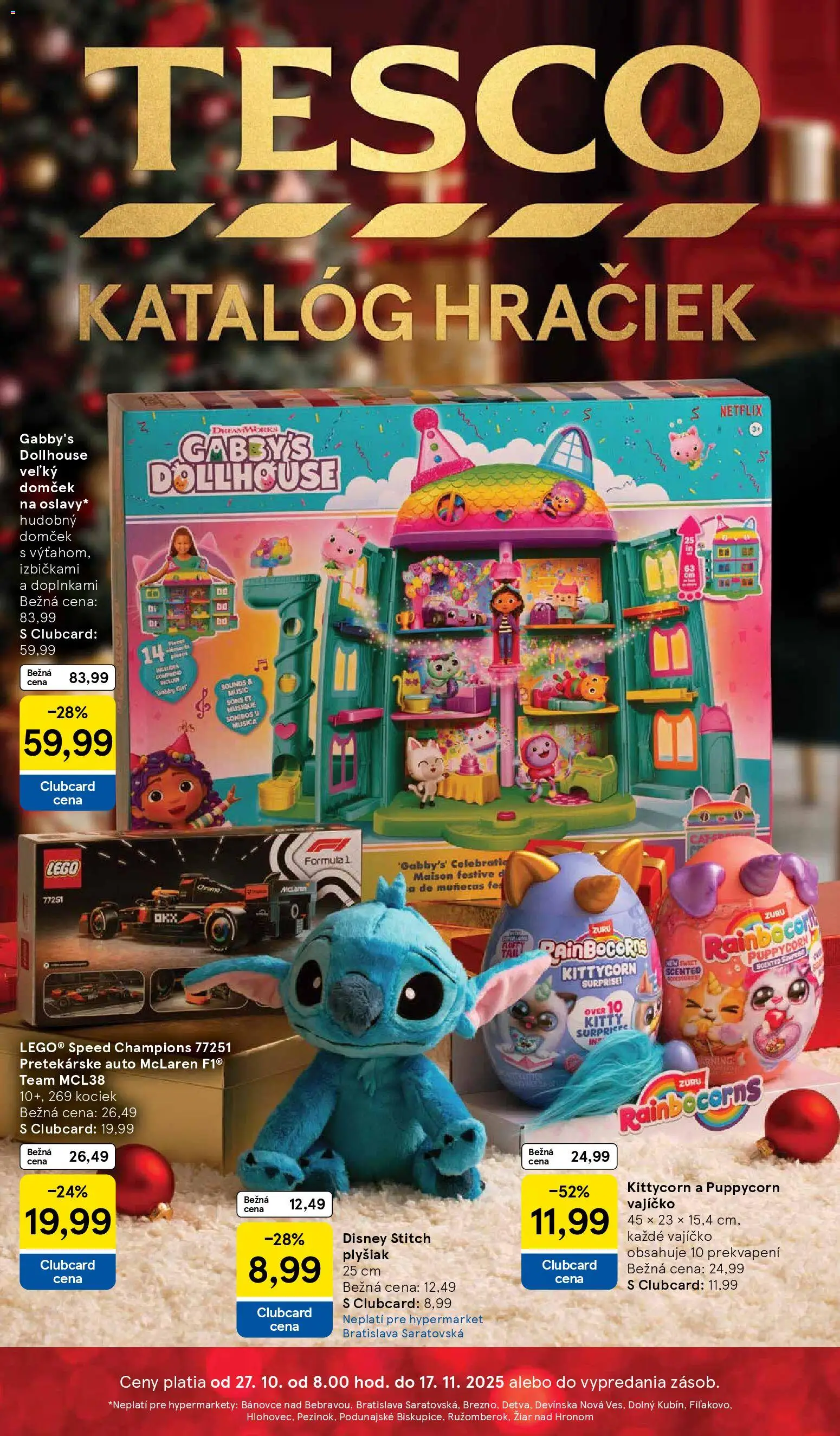 Tesco leták od 27.10.2025 - Katalóg hračiek Online