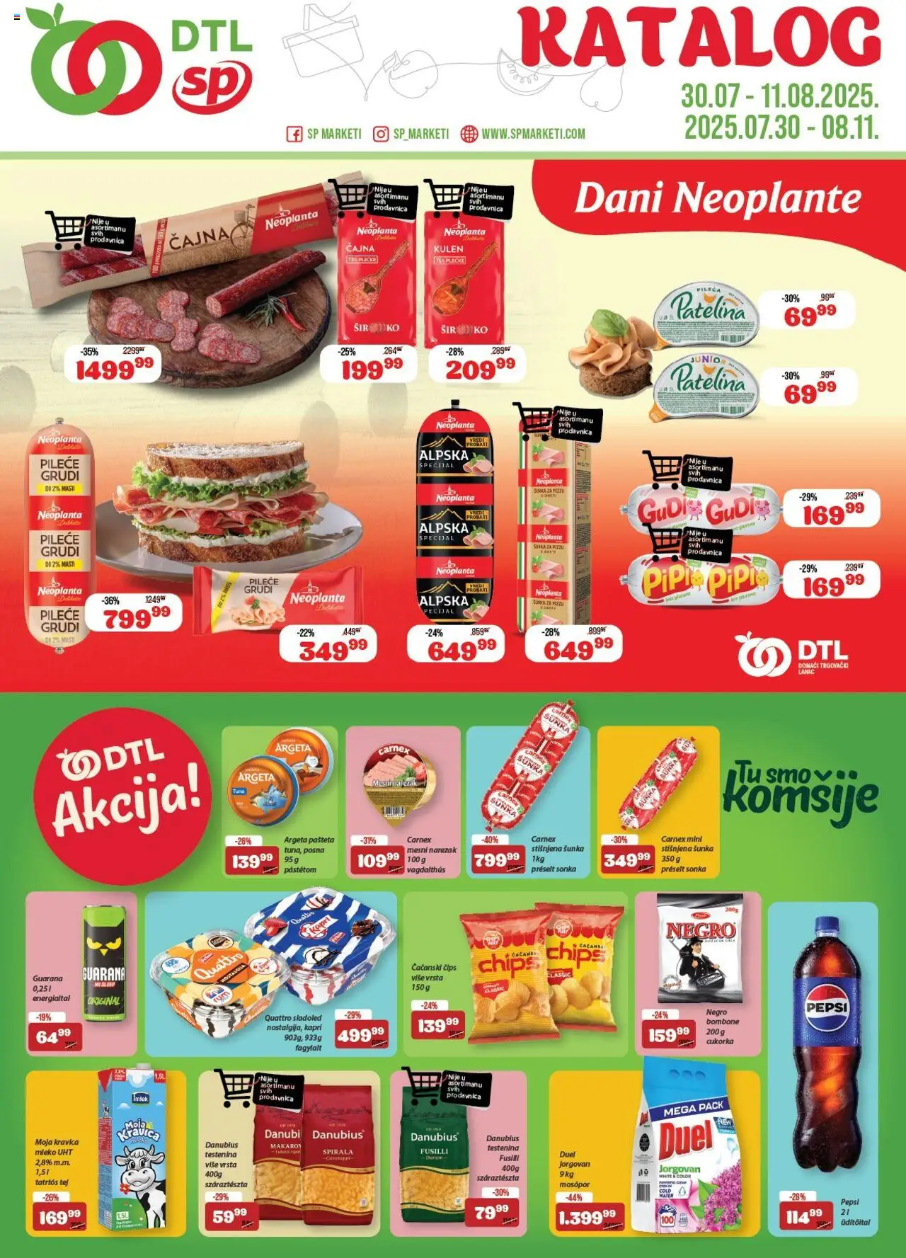 Senta Promet katalog važi od 30.07.2025 - stranica 1 - Pepsi, Kulen, Bombone, Moja kravica, Šunka, Testenina, Čips, Mesni narezak