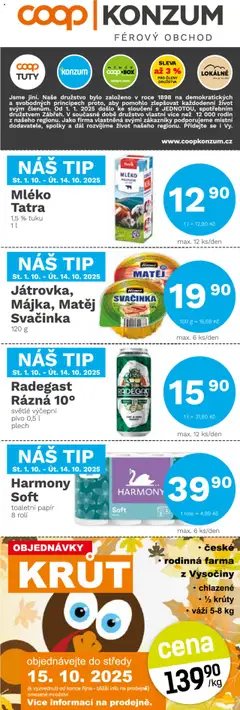 Náhled nabídky: Konzum Leták platný od 01.10.2025