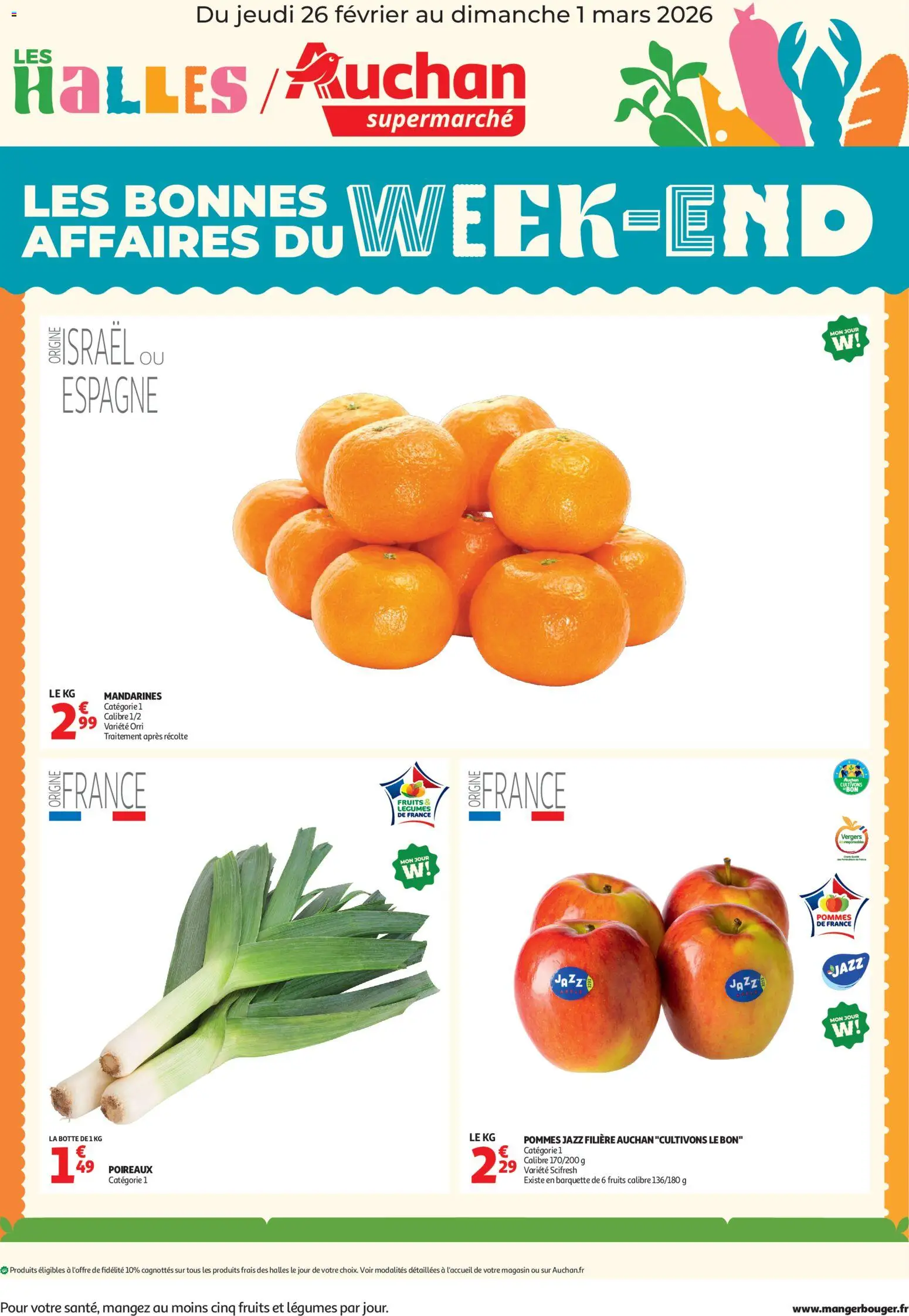 Prévisualisation de Les bons plans du week-end dans votre super ! du magasin Auchan formulaire valide 26/02/2026